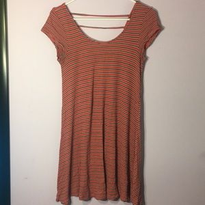 striped t-shirt dress